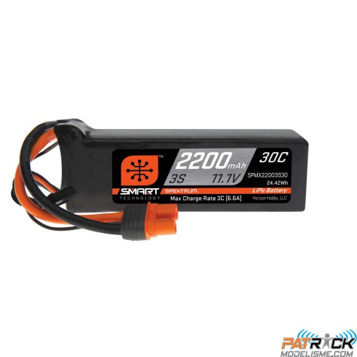 Accu lipo Spektrum Smart 3s-11.1V 2200 mAh 30C IC3