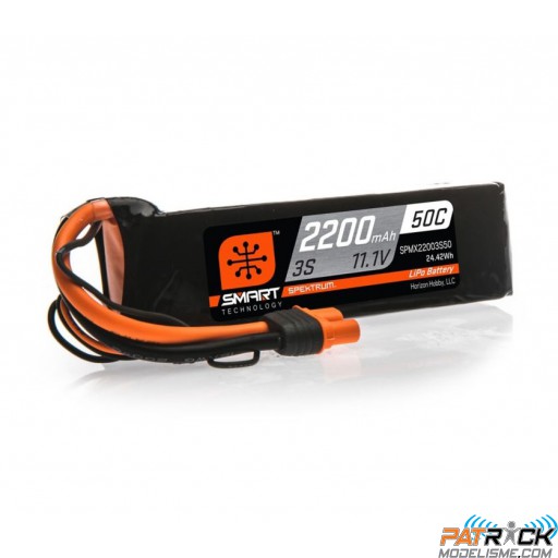 Accu lipo Spektrum Smart 3s-11.1V 2200 mAh 50C IC3