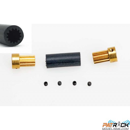Accouplement flexible cranté 12mm 4mm vers 4mm