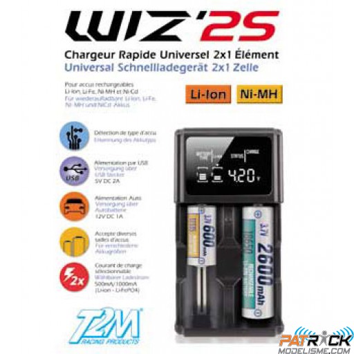 Chargeur rapide universel Wiz 2S 2x1 élément