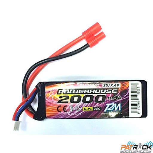 Batterie LiPo T2M 2S 7.4v 2000mAh 25C Spyrit MAX FPV