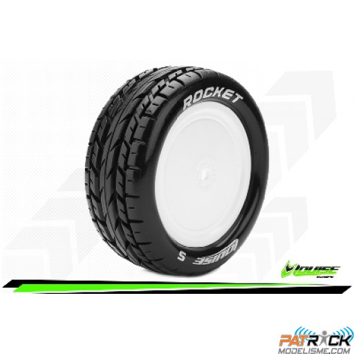 Roues Louise RC E-ROCKET Soft Jantes 2.2 blanche hexagone 12mm 4WD avant buggy 1/10e