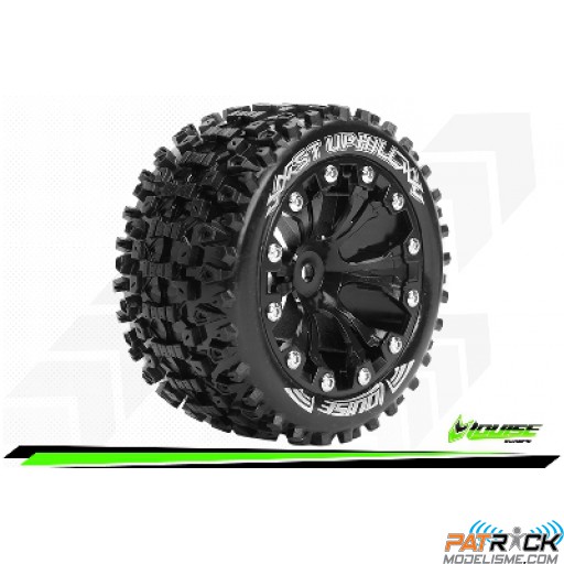 Roues Louise RC ST-Uphill Jantes 2.8’’ Noires Hexa 14mm 1/10e Arrma