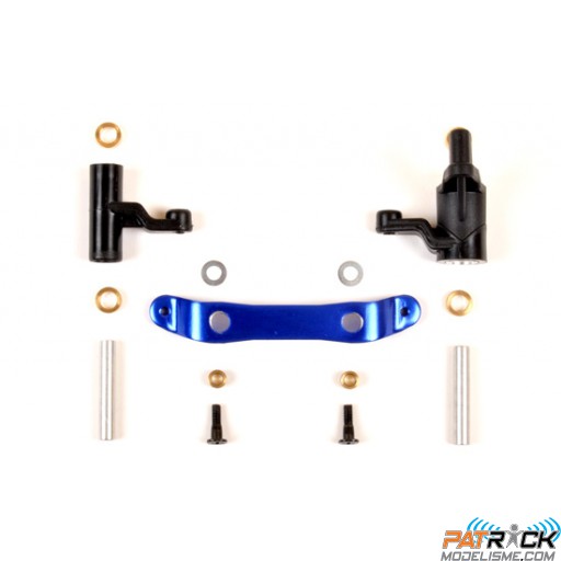 Sauve servo et barre de direction ALU Bleu - PIRATE BAJA RC I MONSTER TRUCK EP
