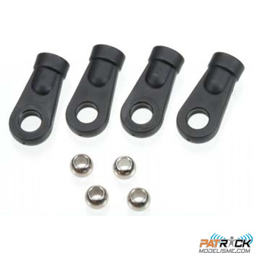 Chapes d'amortisseur renforcées et rotules pour axes 4mm - RC8B