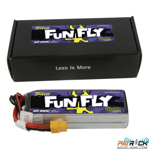 Accu LiPo Tattu FunFly 1800mAh 4S 14,8V 100C XT60