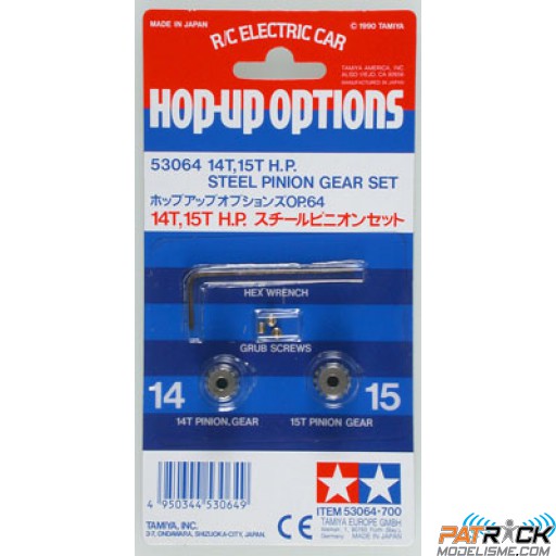 Pignons moteur métal 14 et 15 dents