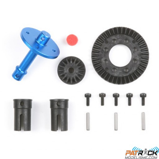 Axe rigide avant pour chassis TB03, TB03D, TB03R