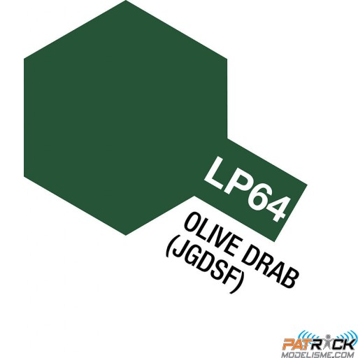 Pot de peinture laquée Tamiya LP-64 Olive Drab (JGSDF) - 10ml