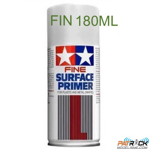 Bombe Tamiya Apprêt FIN Gris 180ml Plastique-métal