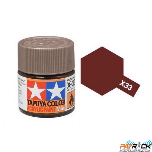 Pot de peinture acrylique Tamiya X-33 Bronze brillant 10ml