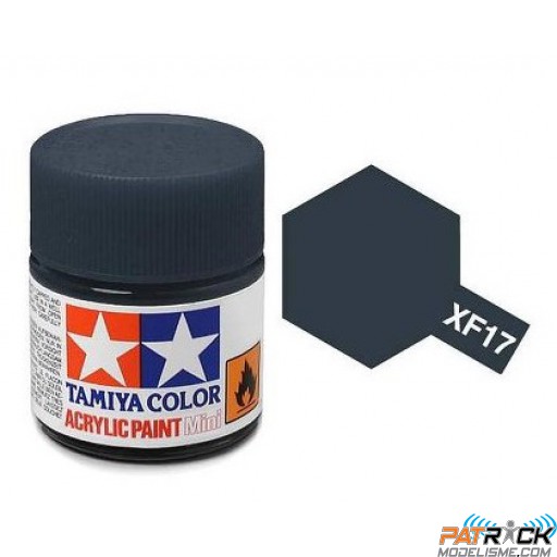Pot de peinture acrylique Tamiya XF-17 Bleu Mer Foncé mat 10ml
