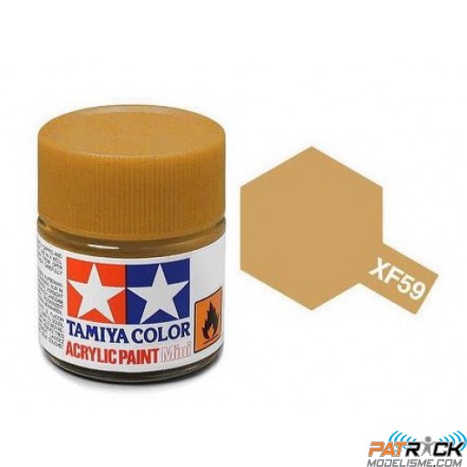 Pot de peinture acrylique Tamiya XF-59 Jaune Désert mat 10ml