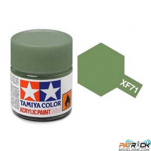 Pot de peinture acrylique Tamiya XF-71 Vert Cockpit mat 10ml