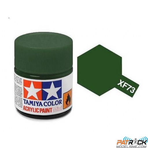 Pot de peinture acrylique Tamiya XF-73 Vert Foncé JGSD mat 10ml