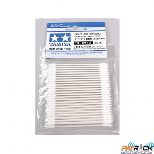 Tamiya 50 Cotons tiges triangulaires S (87106)