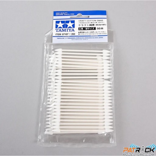 Tamiya 50 Cotons tiges triangulaires M (87107)