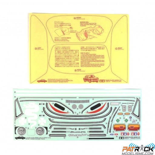Autocollants pour carrosserie Tamiya Alfa Roméo Giulia 1/10