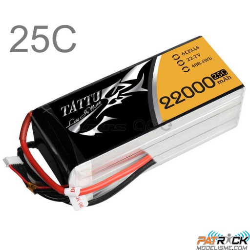 Accu LiPo Tattu 22000mAh 6S 22.2V 25C EC5