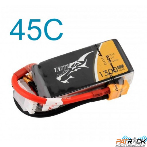 Accu LiPo Tattu 1300mAh 3S 11,1V 45C XT60
