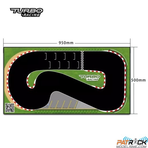 Circuit 95x50cm pour Turbo Racing Micro Rally 1/76