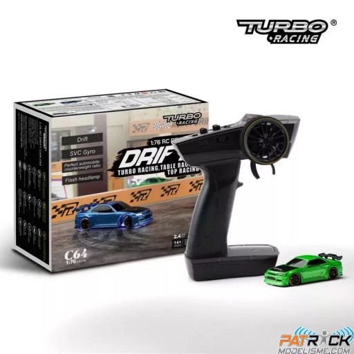Turbo Racing Micro Drift Verte C64 1/76e