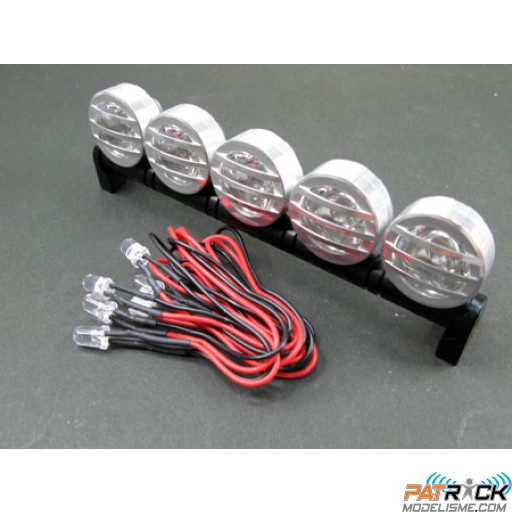 Rampe de 5 projecteurs en ALU Silver Topcad