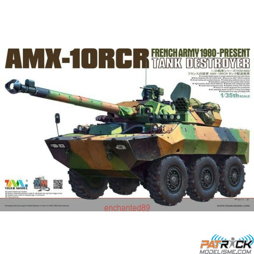 1/35e Tigermodel AMX-10 RCR Tank Destroyer 1980 armée française