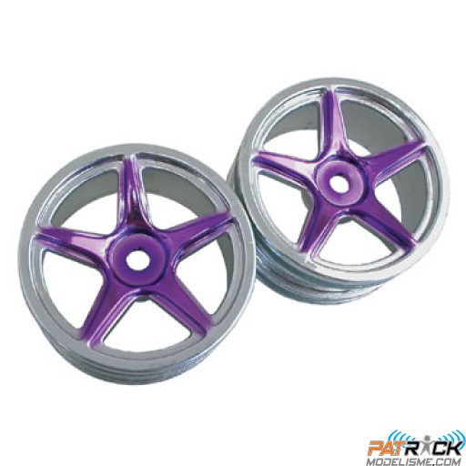 Jante tuning 5 branches chrome/violet 26mm 1/10 touring