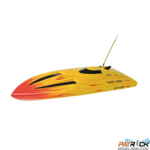BATEAU OUTLAW JR SUPER COMBO 2.4GHZ BRUSHLESS JAUNE