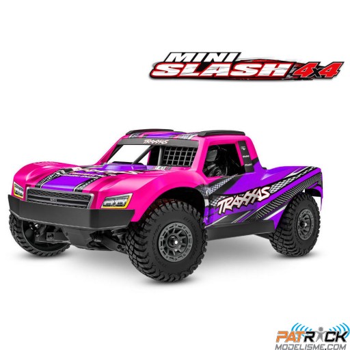 Traxxas Mini Slash 4X4 BL-2S Rose - Prêt à Rouler PRE-COMMANDE