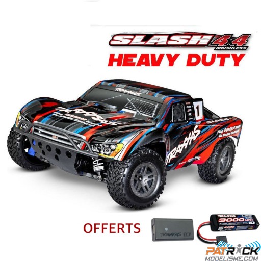 Traxxas Slash 4x4 Brushless BL-2s HD Rouge Accu + Chargeur