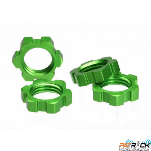 Ecrous de roues alu verts 17mm TRAXXAS