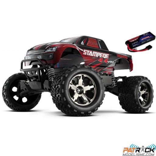Traxxas Stampede 4x4 VXL Rouge 2.4gh RTR 1/10e + LIPO