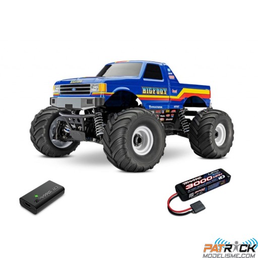 Traxxas BigFoot 4X4 BL-2s HD Clipless 1/10e Accu + Chargeur SUR-COMMANDE