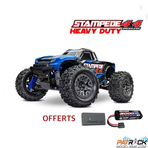 Traxxas Stampede 4x4 BL-2s HD Bleu Accu + Chargeur