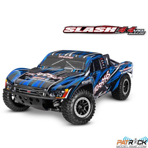 Traxxas SLASH 4x4 VXL Clipless Bleu TSM HD 1/10e SUR-COMMANDE
