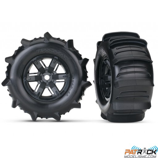 Roues Paddle (2) montées collées pour X-MAXX et XRT