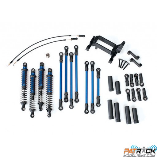 Kit bras et biellette long complet bleu pour TRX-4