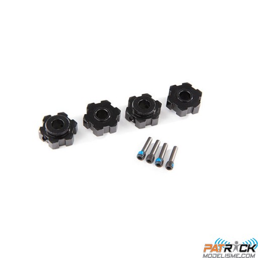 Hexagones de roue ALU anodisés noir - Maxx