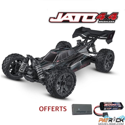 Traxxas Jato 4x4 BL-2s Noir Accu + Chargeur SUR-COMMANDE