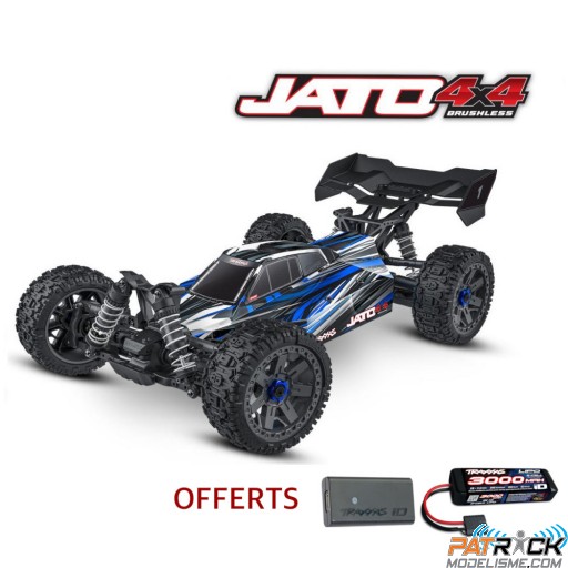 Traxxas Jato 4x4 BL-2s Bleu Accu + Chargeur