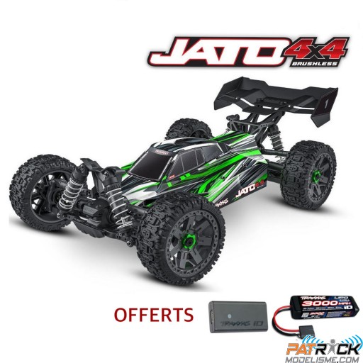 Traxxas Jato 4x4 BL-2s Vert Accu + Chargeur SUR-COMMANDE