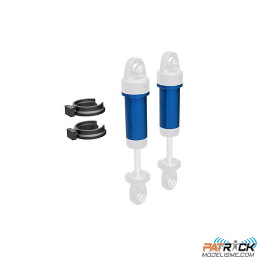 Corps d'amortisseurs alu (2) pour TRX-4M (anodisés bleu)
