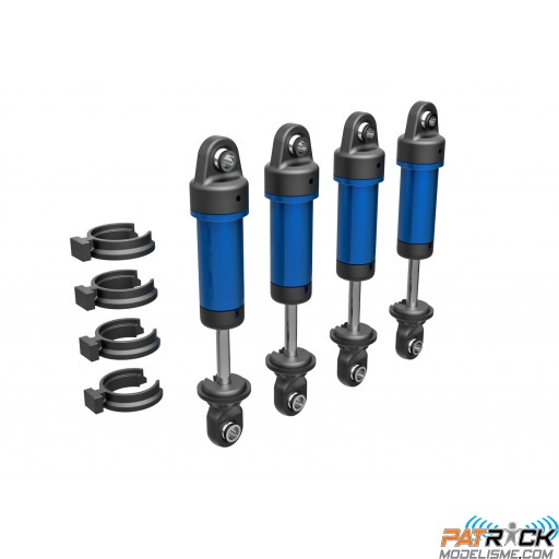 Amortisseurs, GTM, aluminium 6061-T6 (anodisé bleu) (4) TRX-4M