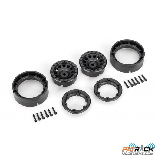 Roues, 1.0", Method Race Wheels 105 Beadlock (noires, beadlock) TRX-4M 