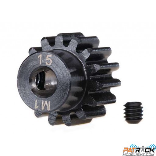 Pignon 15 dents ACIER renforcé Module 1 Axe 5mm X-MAXX