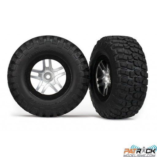 Roues avant noir satin chrome 12mm 2WD SCT