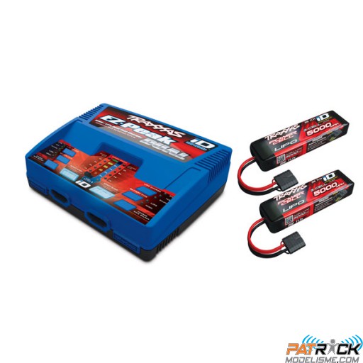 Combo TRAXXAS Chargeur duo 2972G + 2 x LIPO 3S 5000MAH 2872X