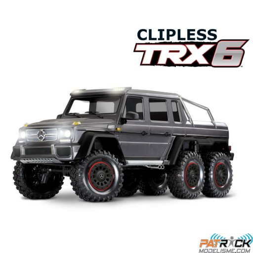 Traxxas TRX-6 Mercedes Benz G 63 AMG 6X6 Clipless Gris SUR-COMMANDE